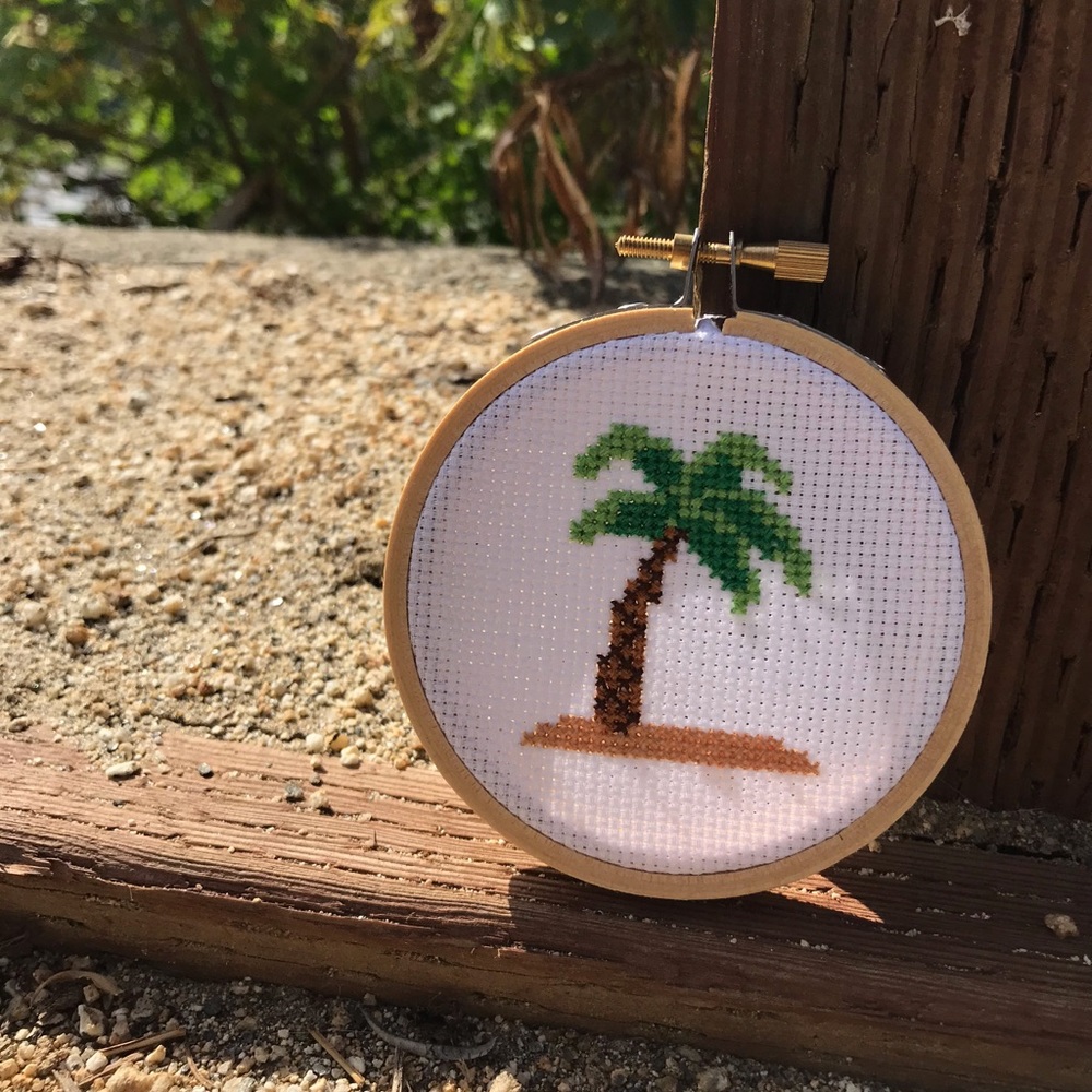 Palm Tree Cross Stitch 🌴